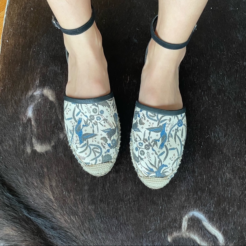 ISABEL MARANT canvas leather espadrilles